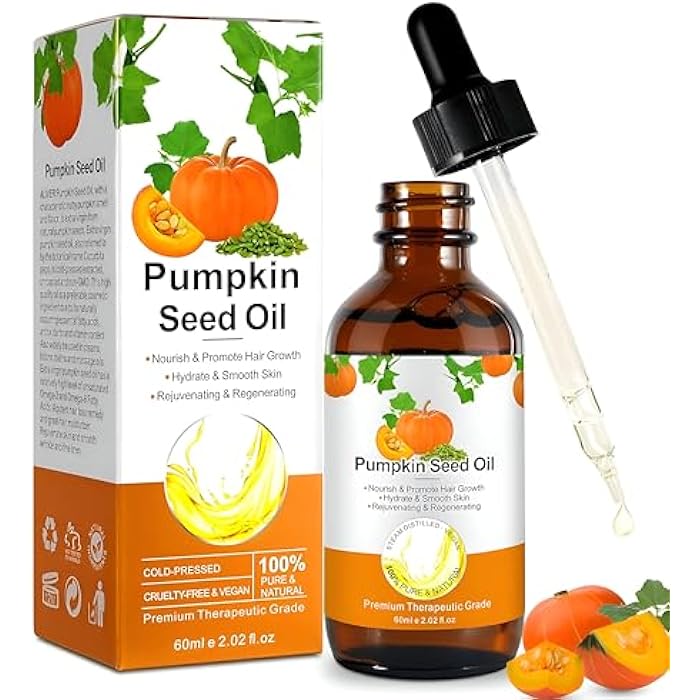 NATURAL PUMPKIN SEED OIL - Discover the benefits of natural pumpkin seed oil in promoting healthy hair and skin, with a nutrient-rich formula that stimulates hair growth and balances the scalp. - Image 1